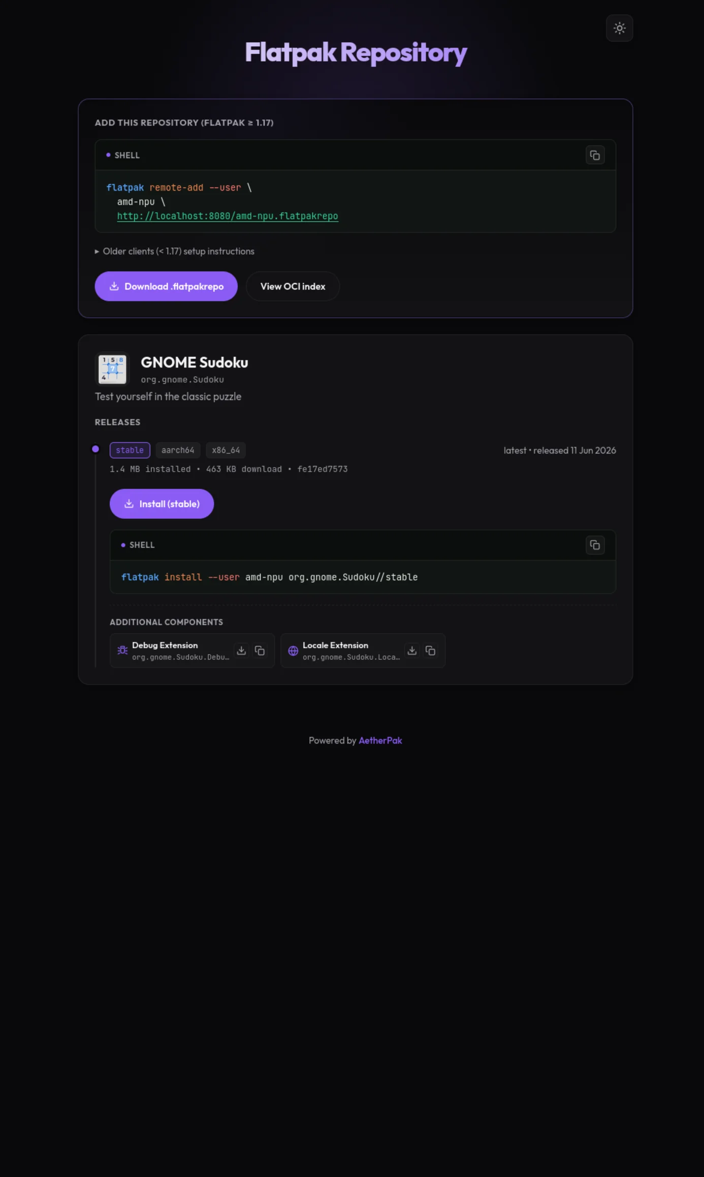 Demo - Dark Theme